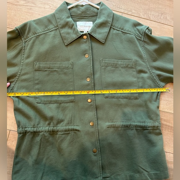NWT Lucky Brand Cotton Olive Green Cinched Utility Jacket Women’s Size M - Picture 16 of 16